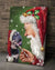 English Bulldog, Santa Claus - Dog Portrait Canvas Prints, Wall Art
