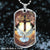 White dove, Wooden cross, Crown of thorn, Jesus hand - Jesus Dog Tag