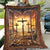 Window frame, Sunset painting, Path to heaven, The three crosses - Jesus Blanket