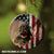 Rottweiler - Awesome Rottweiler and the US Flag - Circle Ceramic Ornament