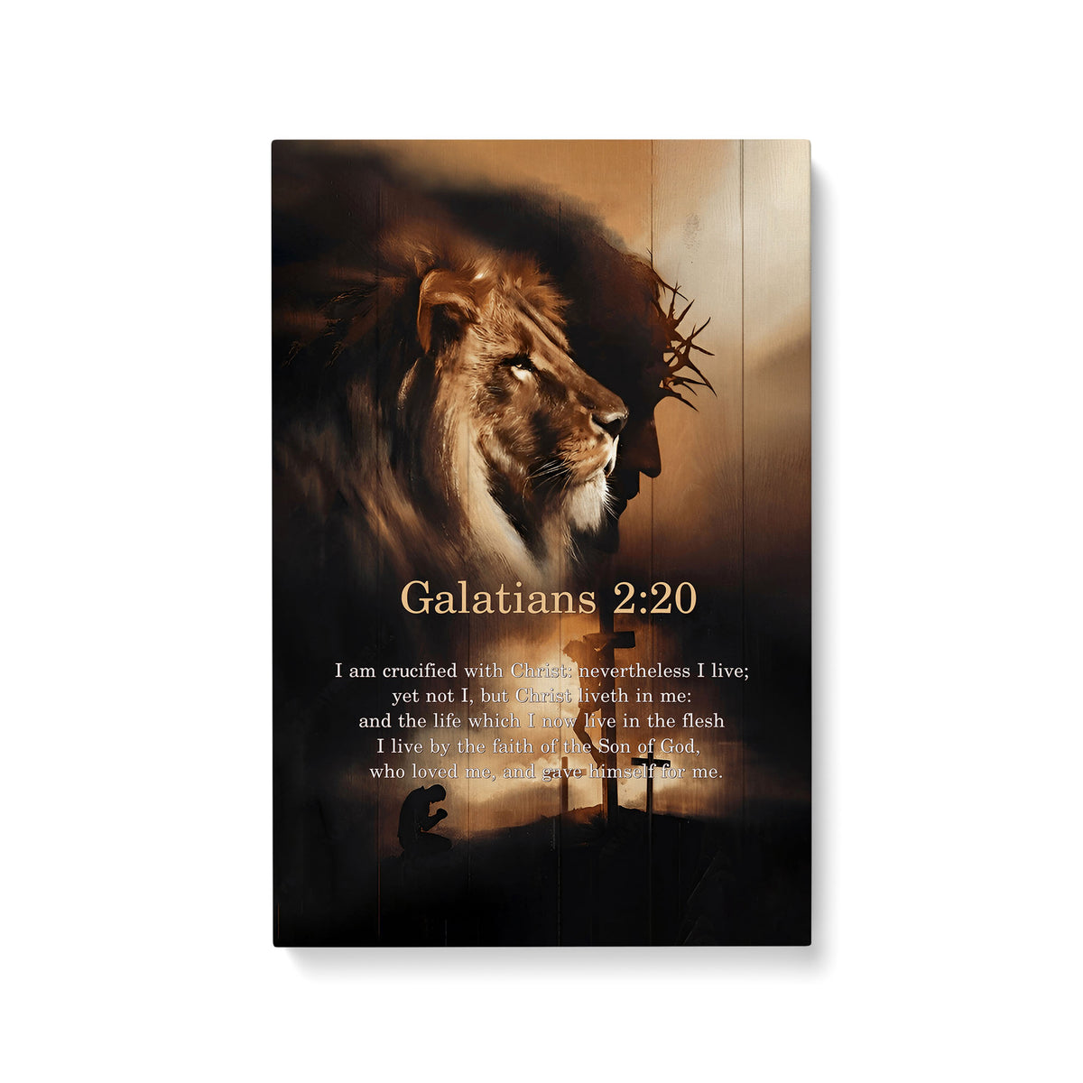 Galatians 2:20 - I am crucified with Christ - Christian Portrait Canvas Prints, Wall Art