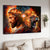 Jesus and Lion - Lion of Judah - Beautiful Christian Landscape Canvas Prints, Wall Art