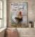 Rooster chicken, Wooden background, Be still and know that I am God - Jesus Portrait Canvas Prints, Wall Art