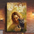 Jesus painting, Black cat, Apricot blossom, Living room artwork - Jesus Portrait Canvas Prints, Wall Art