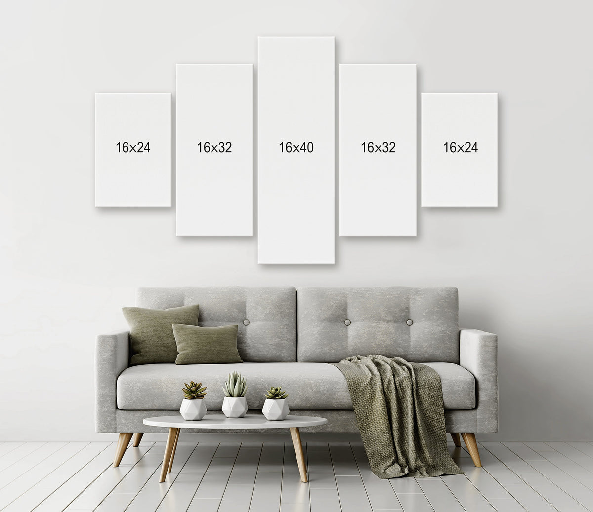 Jesus Christ, The Lion of Judah, Crown of thorns, King of Kings - Jesus 5 Panel Piece Wall Art Canvas Print For Home Decor Decoration