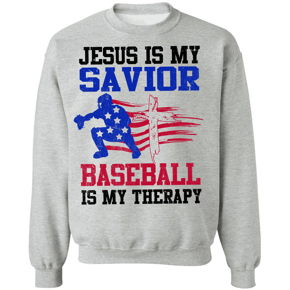 Catcher, Jesus is my savior, Baseball is my therapy - Jesus, Baseball Apparel