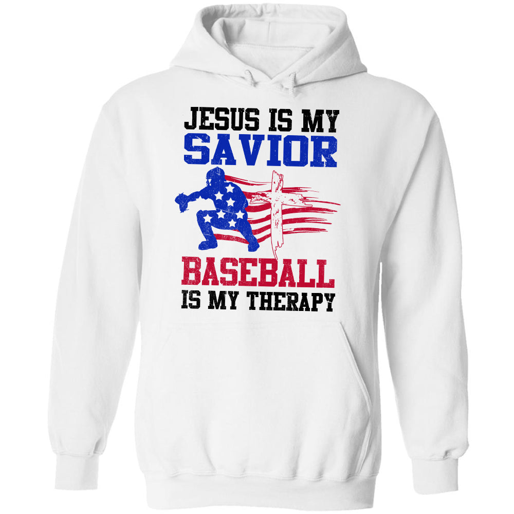 Catcher, Jesus is my savior, Baseball is my therapy - Jesus, Baseball Apparel