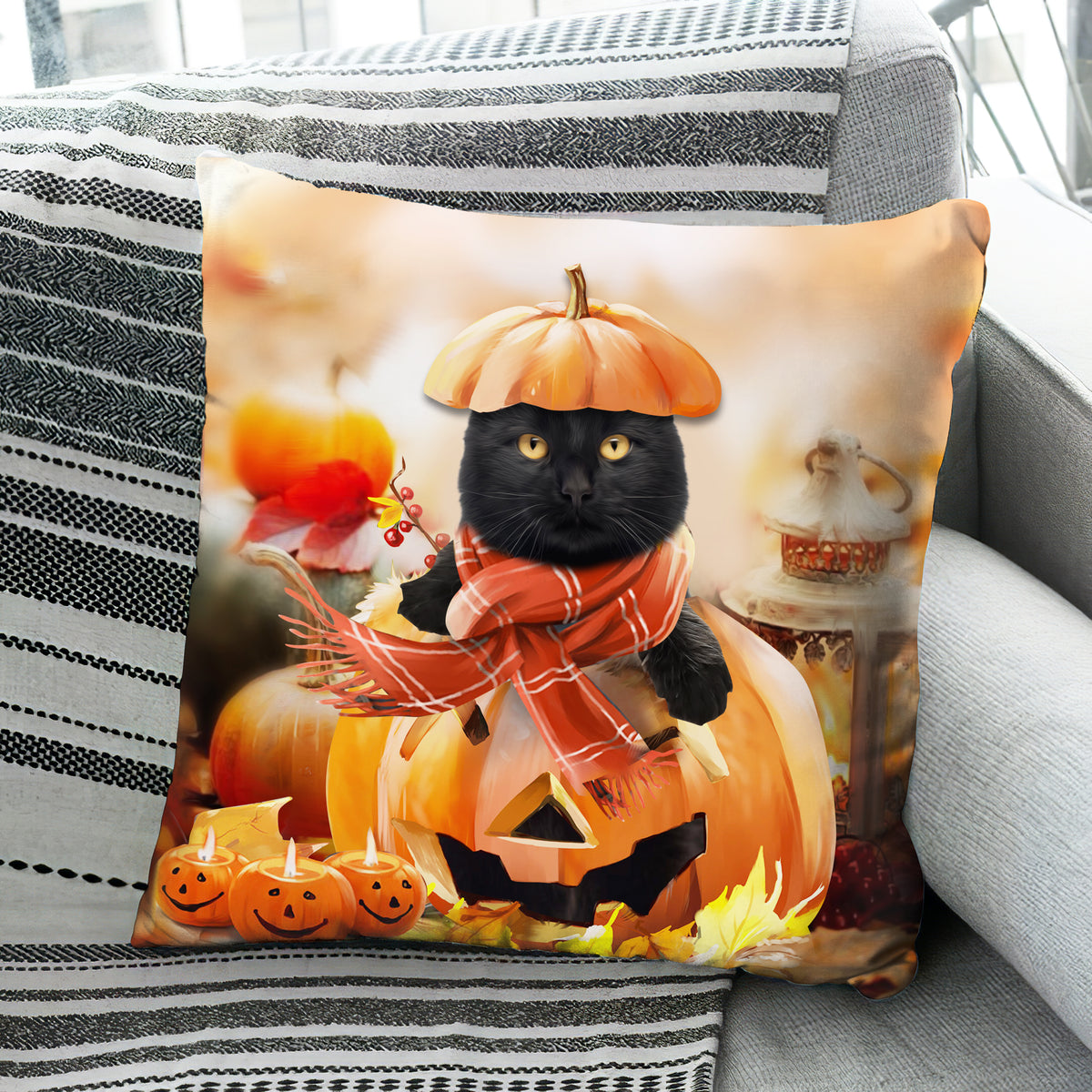 Black cat, Halloween, Pumpkin - Little Black cat in a pumpkin Cat