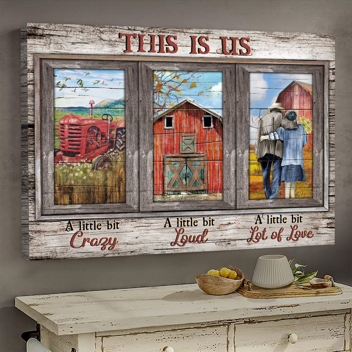 Couple, Electric Tricycle, Peaceful life, This is us A little bit crazy A lot of love - Couple, Window frame Landscape Canvas Prints, Wall Art