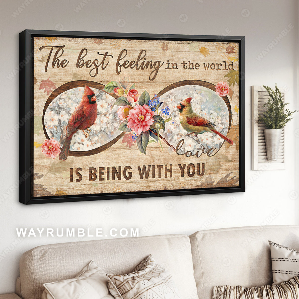 Cardinal painting, Peony flower, White cherry blossom, The best feeling in the world is being with you 