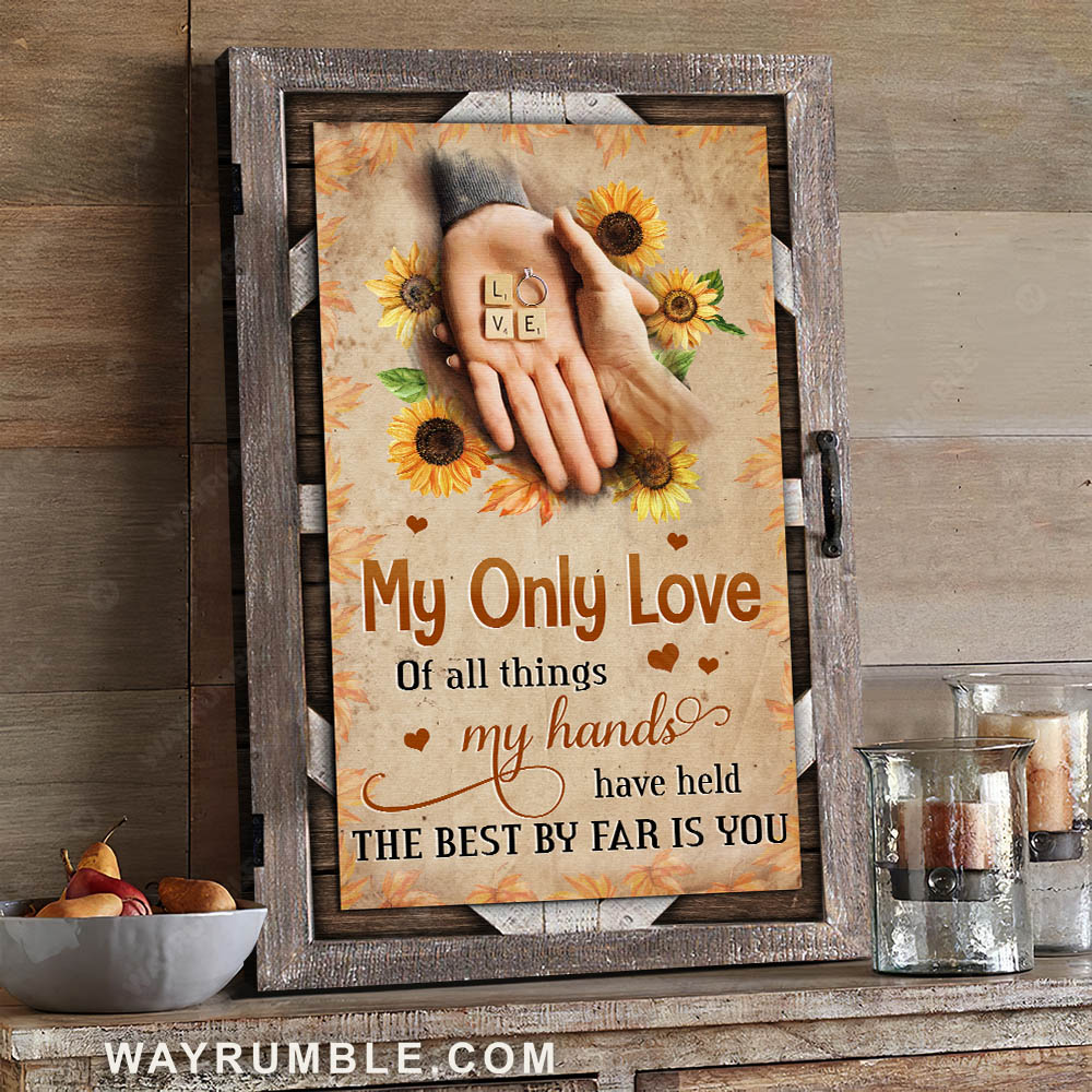 The proposal, Vintage sunflower, Of all things my hands have held - Couple Portrait Canvas Prints, Wall Art