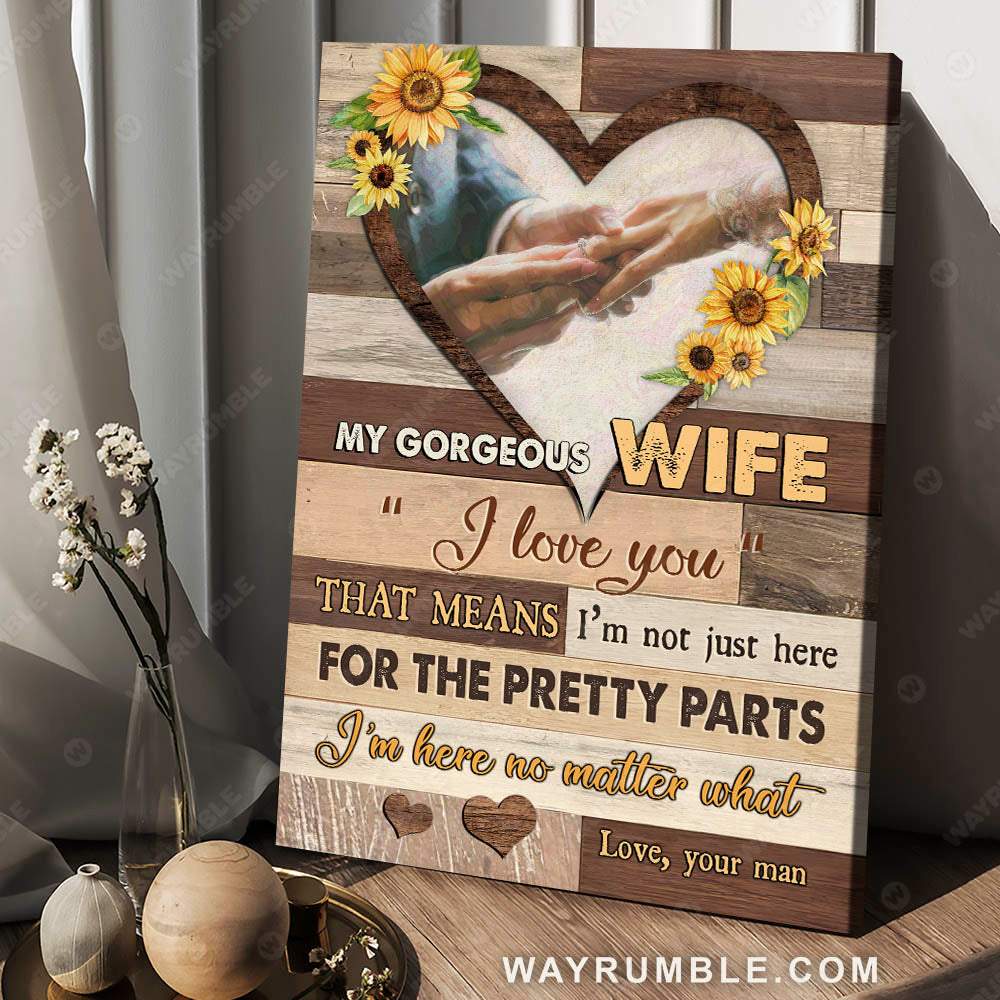 To my wife, Wedding ring hand, The vow, I love you - Couple Portrait Canvas Prints, Wall Art