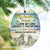 Turtle couple - I love you because you are my life - Oval Ceramic Ornament