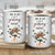 Wedding rings, Wedding flower, And so our love journey begins - Couple White Mug sample