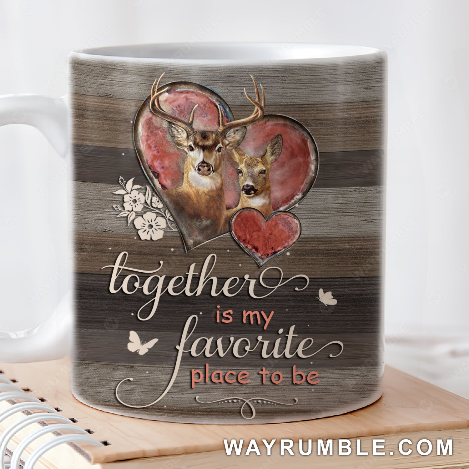 Dear painting, Together is my favorite place to be - Couple AOP Mug