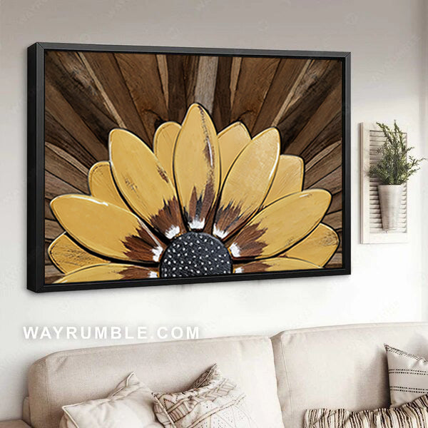 Cute sunflower, Lovely painting, Landscape Canvas Prints, Home Decor Wall Art