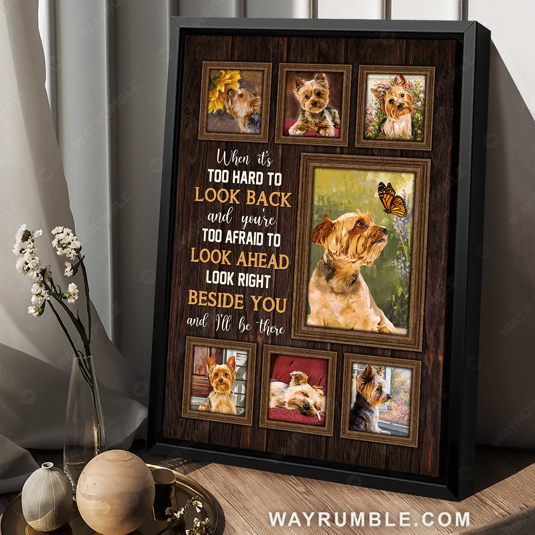 Little Yorkshire drawing, Pretty window, Orange butterfly, I&#39;ll be there - Yorkshire Portrait Canvas Prints, Wall Art