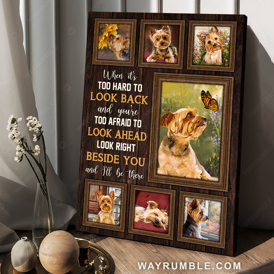 Little Yorkshire drawing, Pretty window, Orange butterfly, I'll be there - Yorkshire Portrait Canvas Prints, Wall Art