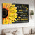 Daughter to mom, Big sunflower, Black background, You are my best mom ever - Family Landscape Canvas Prints, Wall Art