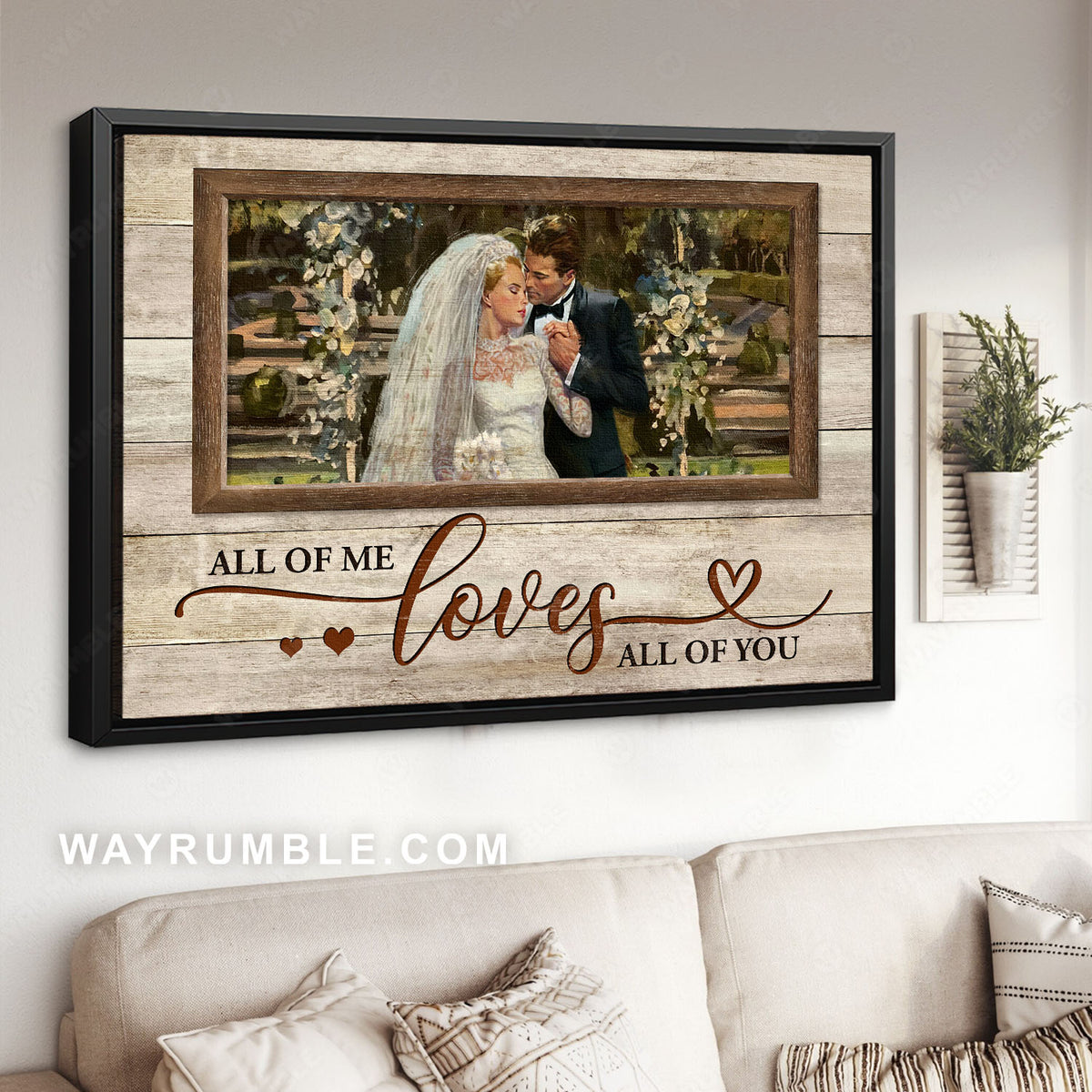 Pretty wedding day, Magic garden, All of me loves all of you - Family Landscape Canvas Prints, Wall Art