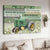 Son to dad, Old tractor, White flower field, I love you always and forever - Family Landscape Canvas Prints, Wall Art
