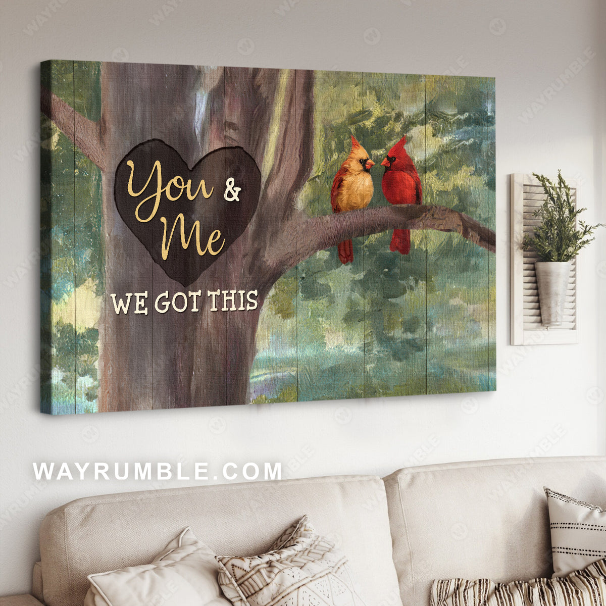 Little cardinal, Oldest tree, Green forest, You and me, We got this - Family Landscape Canvas Prints, Wall Art