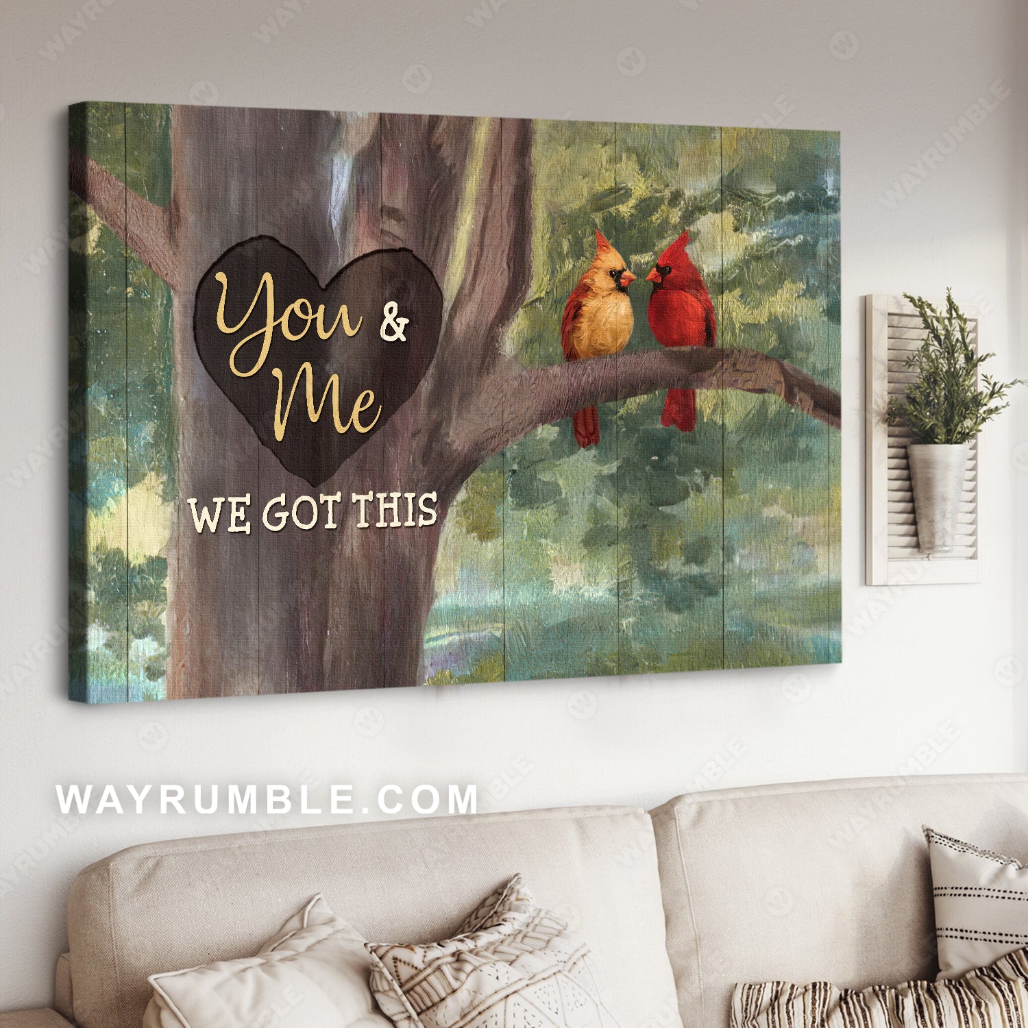 Little cardinal, Oldest tree, Green forest, You and me, We got this - Family Landscape Canvas Prints, Wall Art