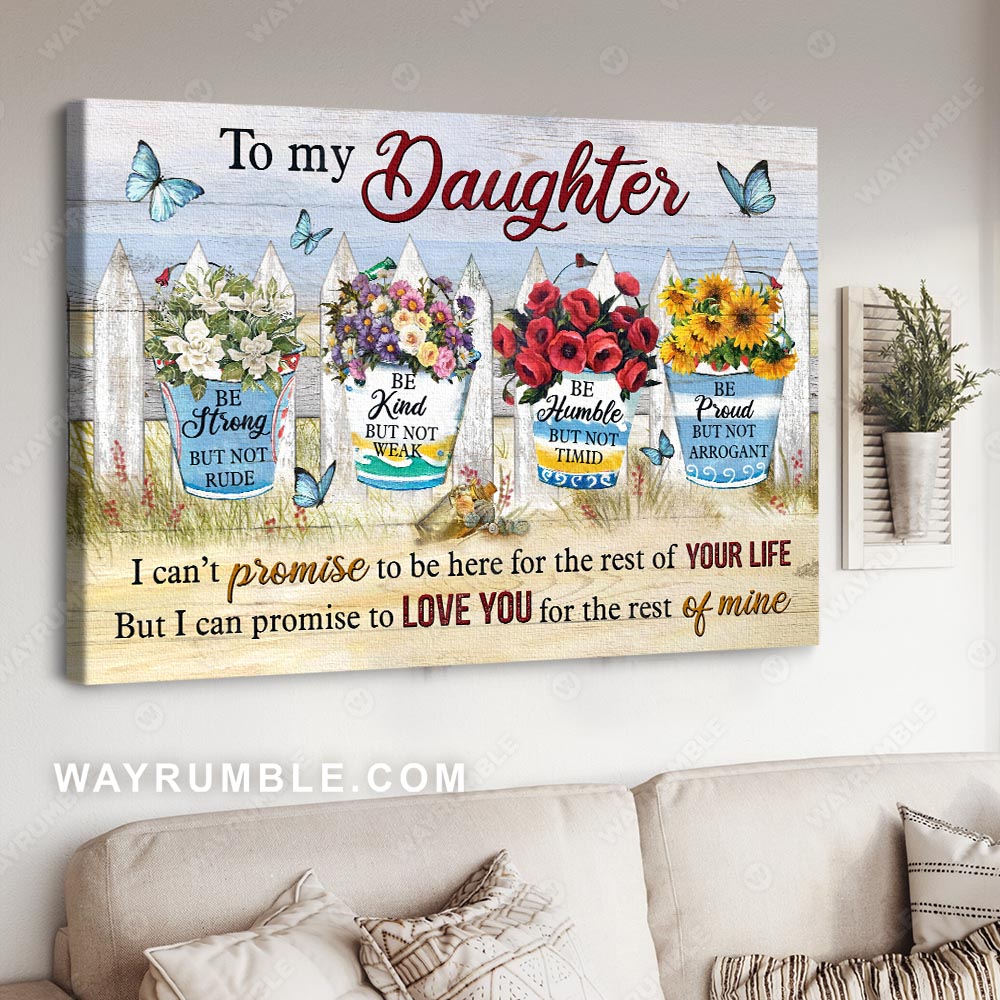 Mom to daughter, Flower garden, I promise to love you for the rest of my life - Family Landscape Canvas Prints, Wall Art