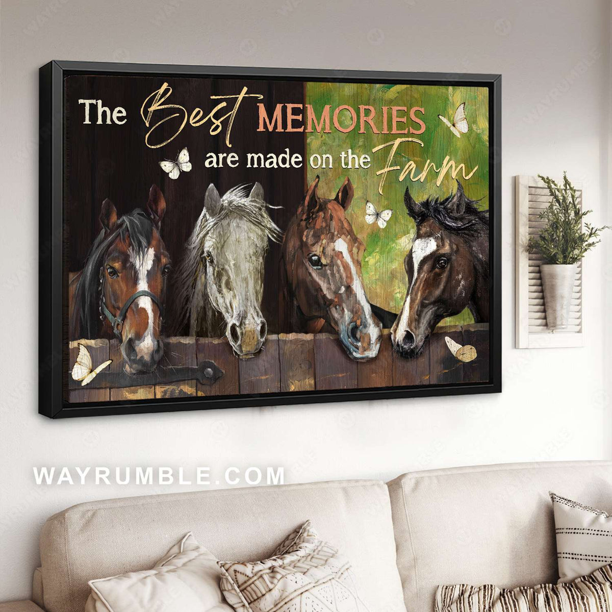Horse painting, Horse stable, Farm life, The best memories - Family Landscape Canvas Prints, Wall Art