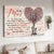 Daughter to mom, Heart shape, Gift for mom, For all the special things you do - Family Landscape Canvas Prints, Wall Art