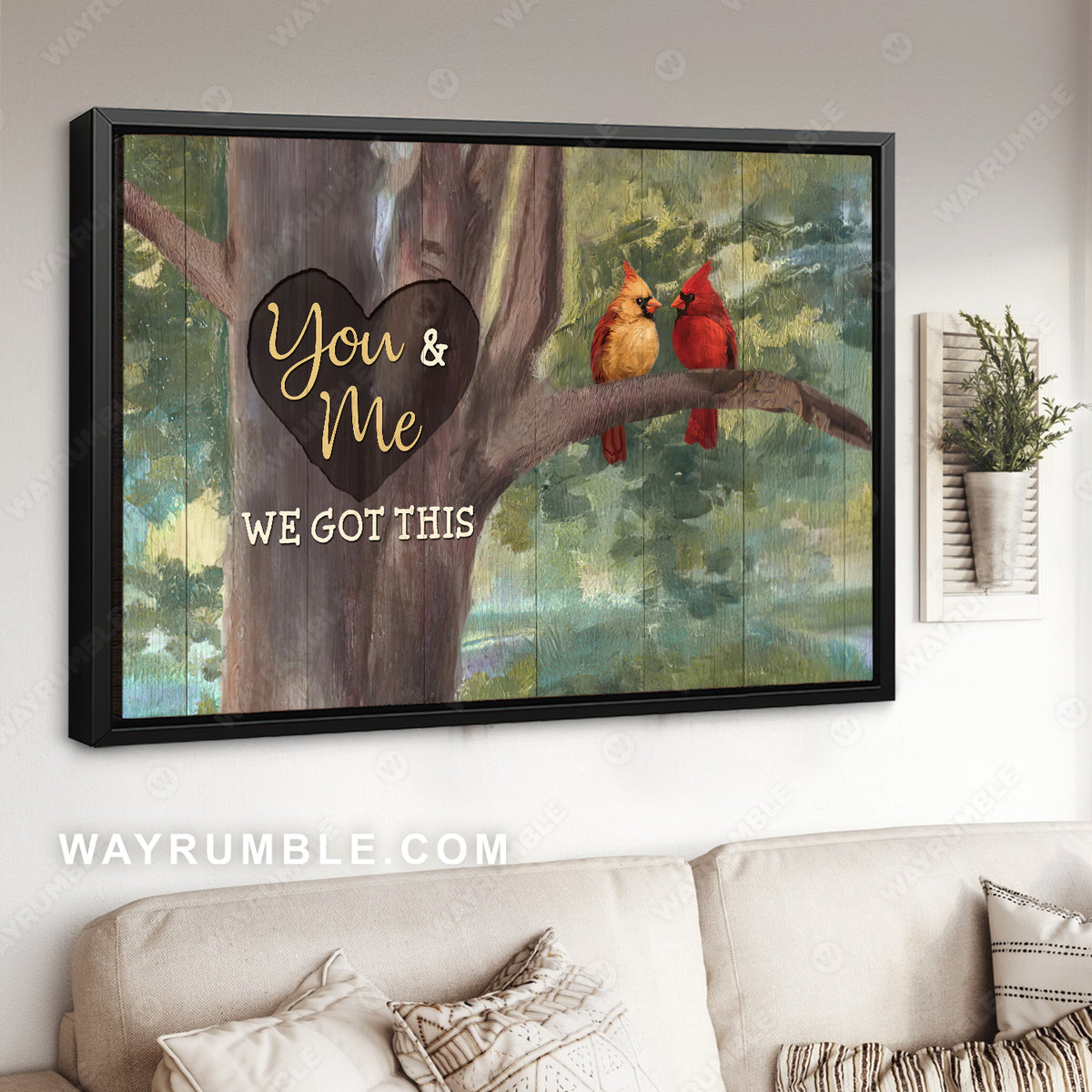 Little cardinal, Oldest tree, Green forest, You and me, We got this - Family Landscape Canvas Prints, Wall Art