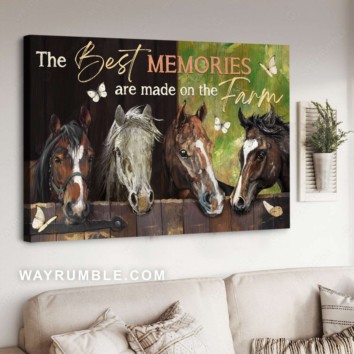 Horse painting, Horse stable, Farm life, The best memories - Family Landscape Canvas Prints, Wall Art