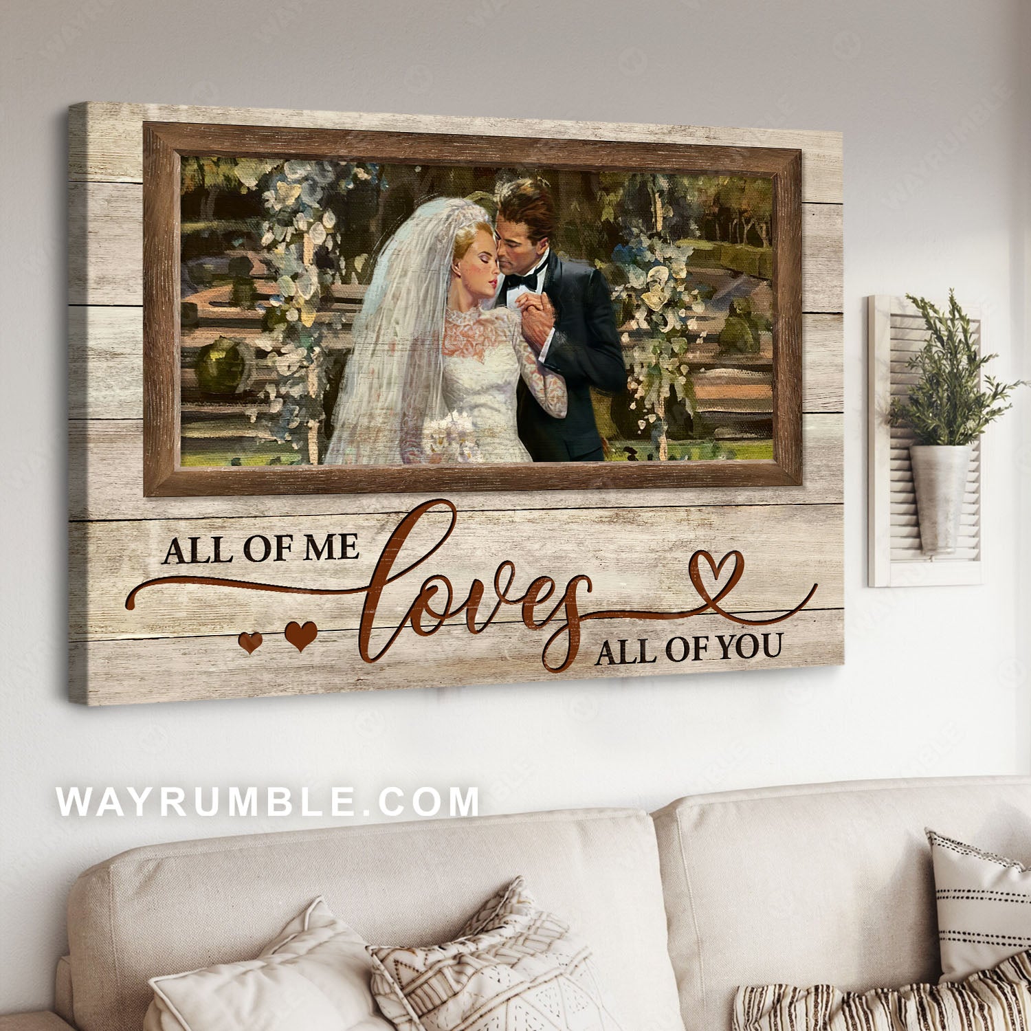 Pretty wedding day, Magic garden, All of me loves all of you - Family Landscape Canvas Prints, Wall Art