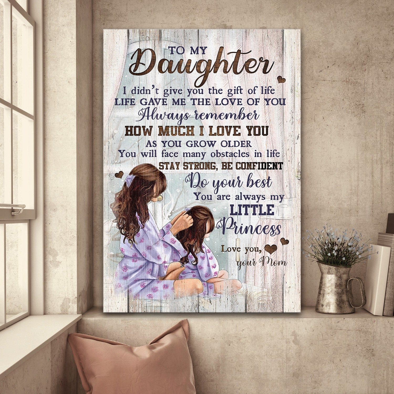 Mom To Daughter, Mom and daughter, You are always my little princess - Family Portrait Canvas Prints, Wall Art