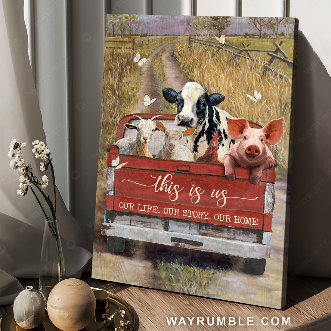 Animal drawing, Happy farm, Watercolor ladybug car, This is us - Family Portrait Canvas Prints, Wall Art