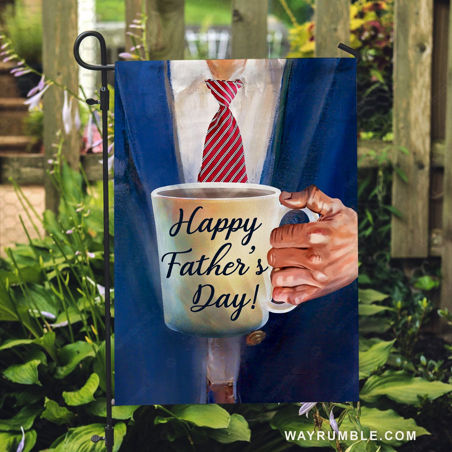 Coffee cup, Nice suit, Gift for dad, Happy Father's day - Family Flag