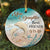 Mom to daughter - Dolphin - Bestfriend for life - Circle Ceramic Ornament