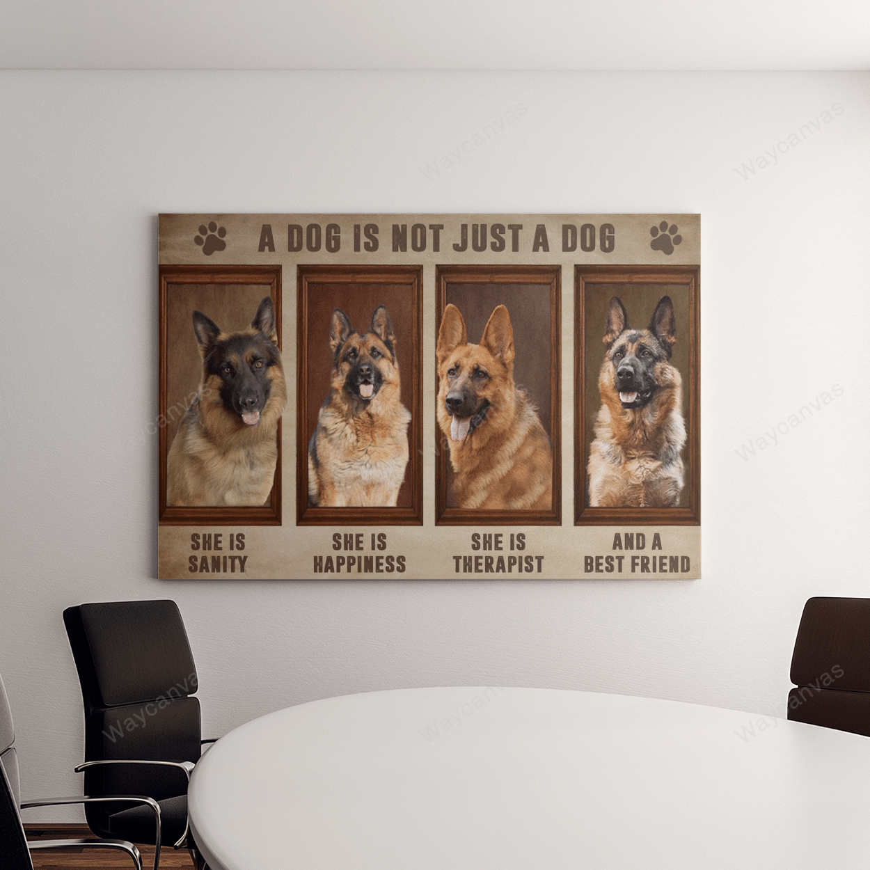 German Shepherd, She is not just a dog - German Shepherd Landscape Canvas Prints, Wall Art