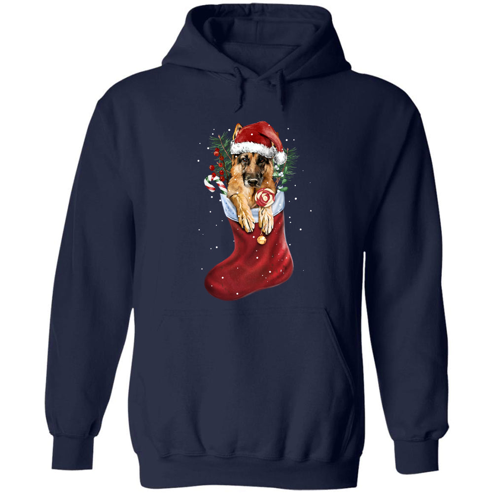 German Shepherd, Christmas Sock, The adorable eyes - Jesus, Pet Black Apparel