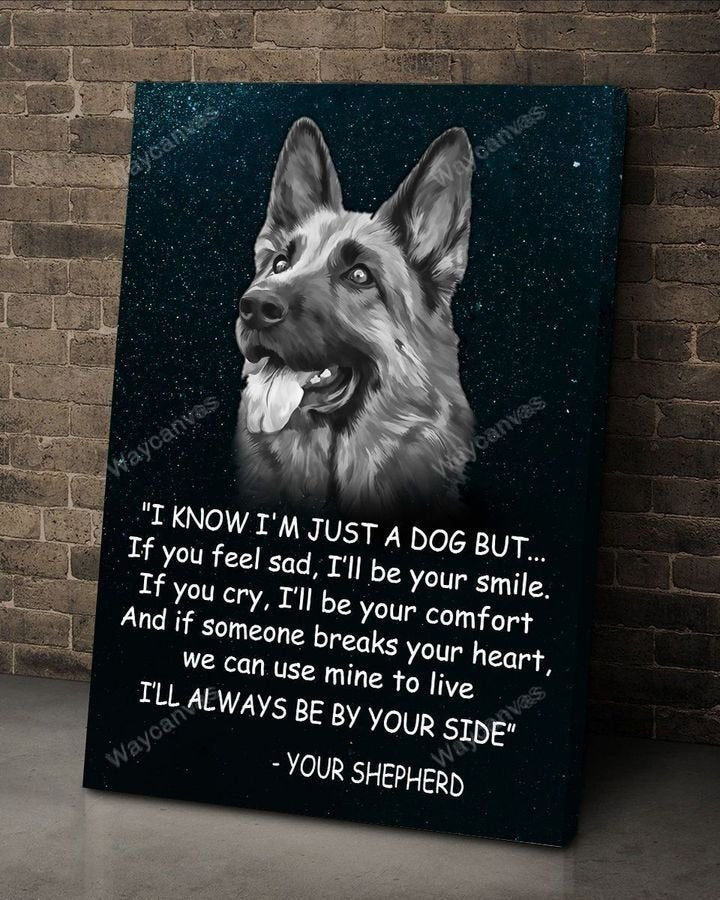 German Shepherd, Star Sky, I will always be by your side - German Shepherd Portrait Canvas Prints, Wall Art