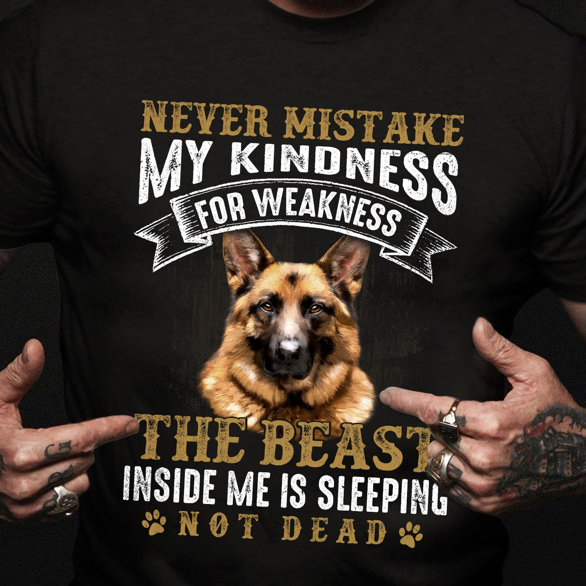 German Shepherd - The beast inside me is sleeping - Black Apparel