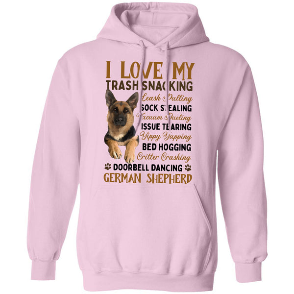 Funny I LOVE MY GERMAN SHEPHERD Lobster Vintage K9 Zip Hoodie