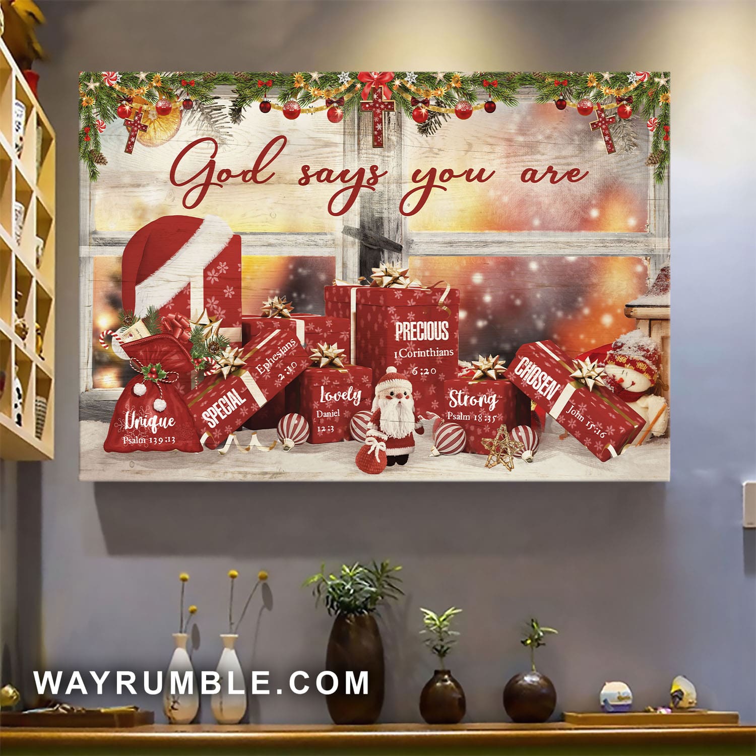 Christmas gifts, Window, God says you are - Jesus Landscape Canvas Prints, Wall Art