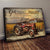 Old red truck, Sunflower field, Old barn Painting, God need a caretaker so he made a farmer - Farm Landscape Canvas Prints, Wall Art