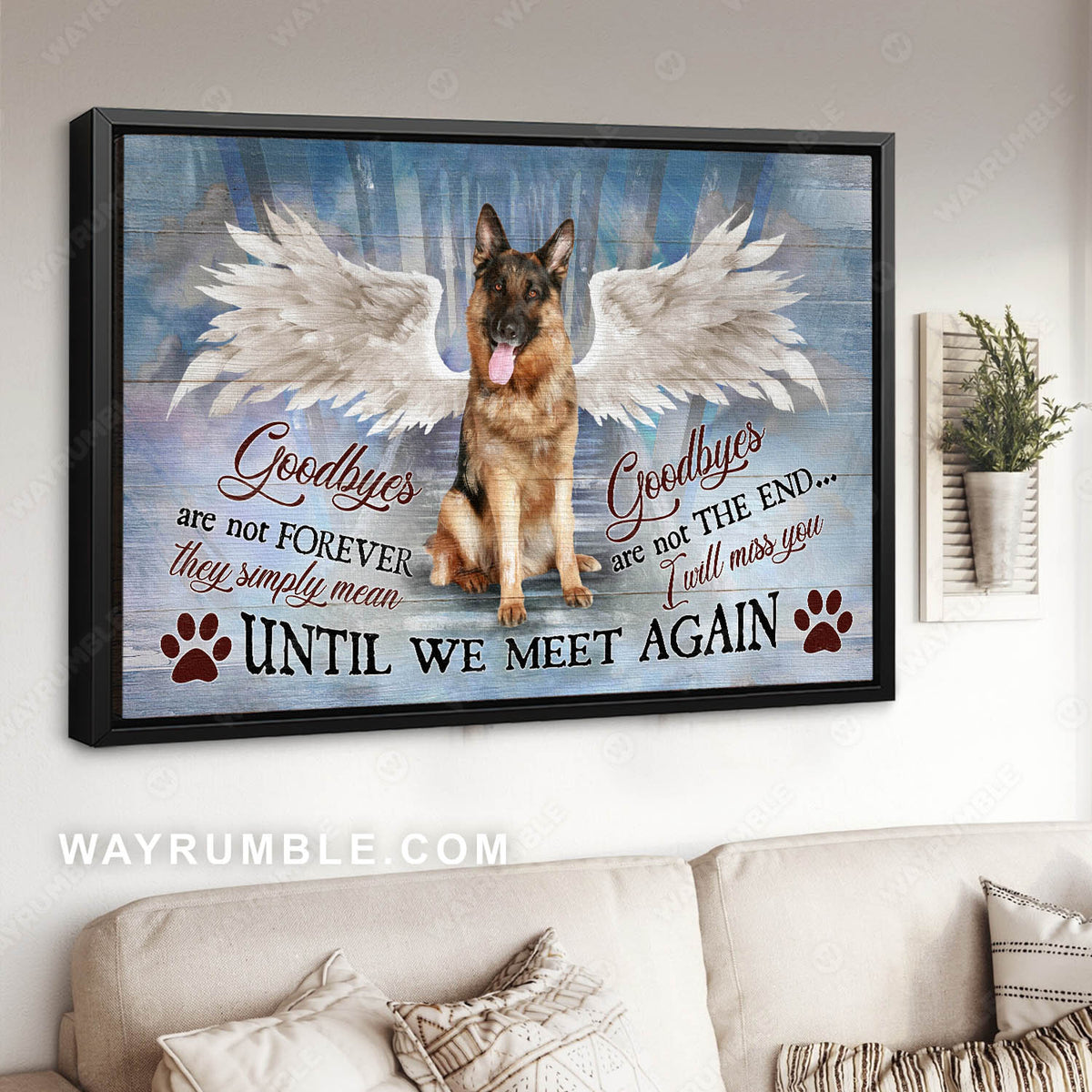 Dog Memorial Gift Wall Art When Tomorrow Starts Without Me -  Portugal