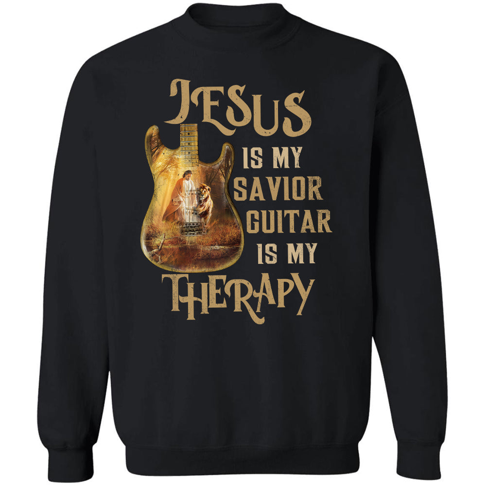 Jesus painting, Jesus is my savior, Guitar is my therapy - Jesus, Guitarist Apparel