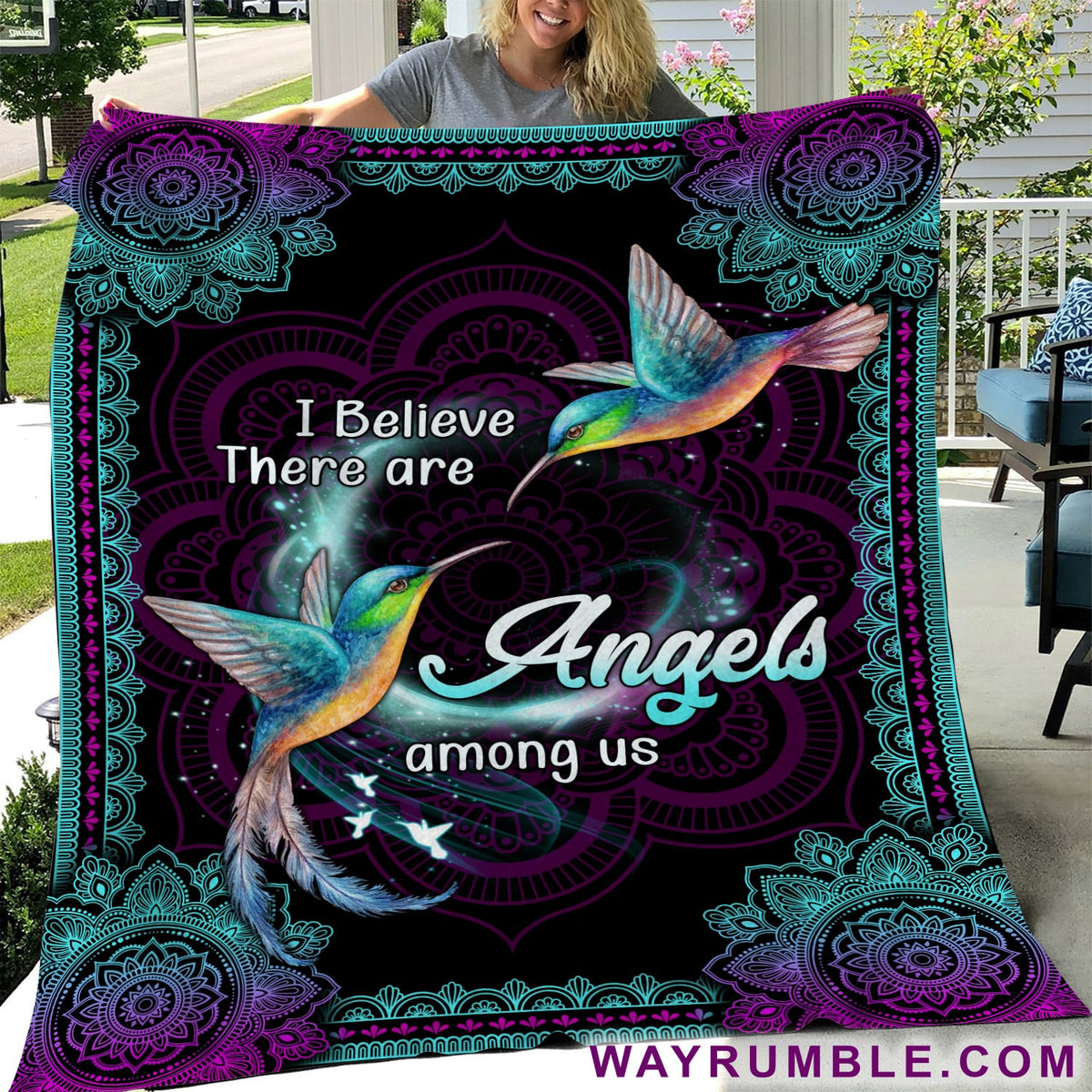 heaven - Hummingbird - I believe there are angels among us - Blanket