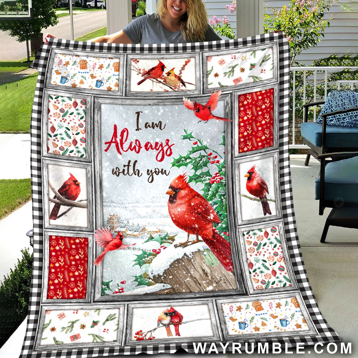 Cardinal, Winter garden, I always with you - Heaven Blanket