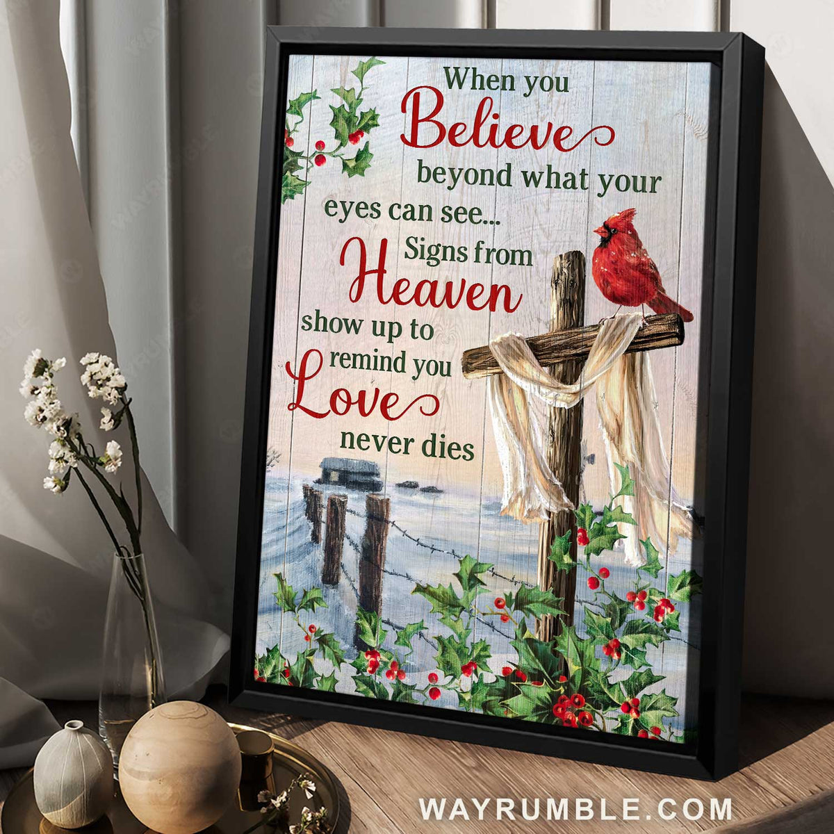 Cute cardinal, Cranberry forest, Pretty sunset, When you believe - Heaven Portrait Canvas Prints, Home Decor Wall Art