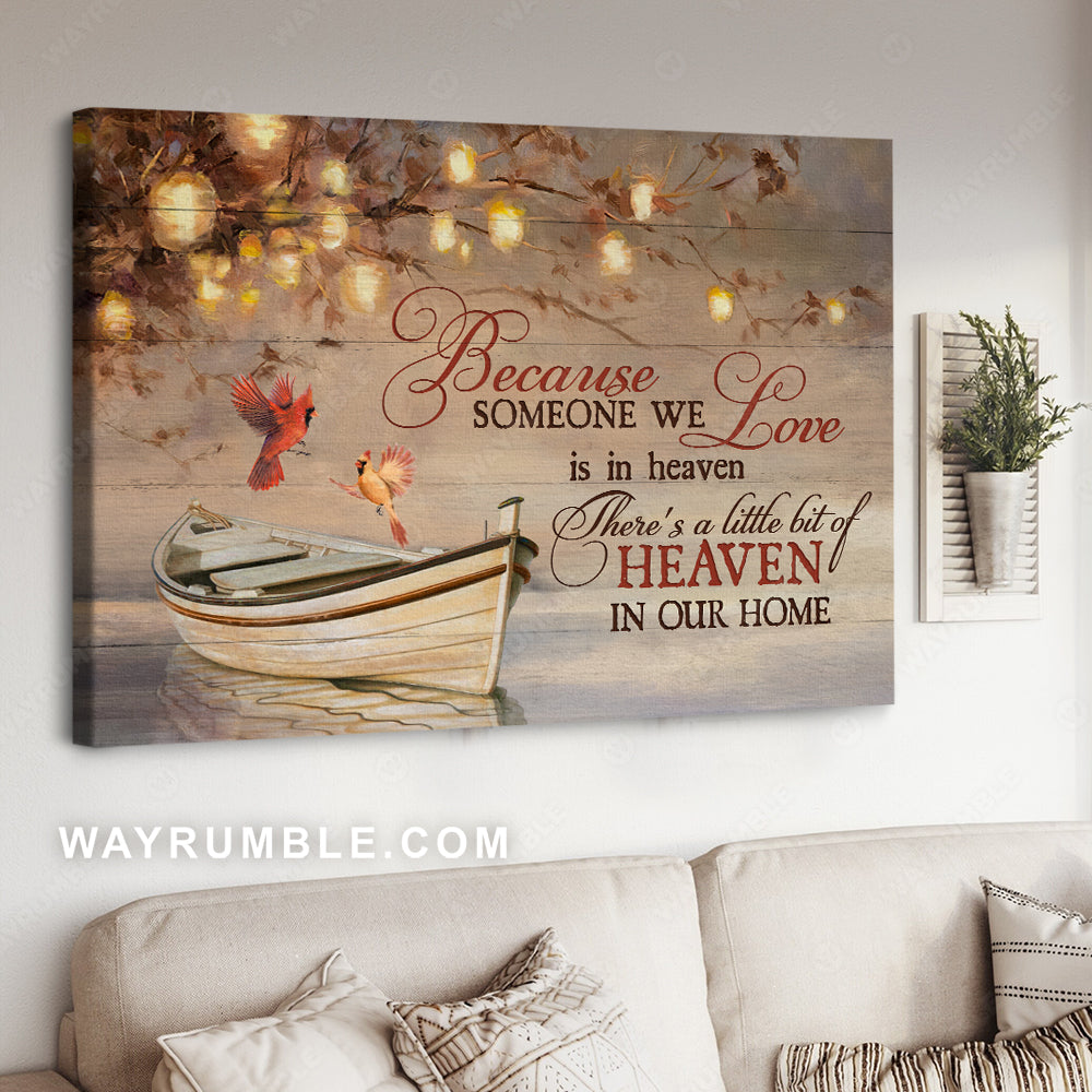 Beautiful lantern, Romantic date, Cardinal, Because someone we love is in heaven - Heaven Landscape Canvas Prints, Wall Art